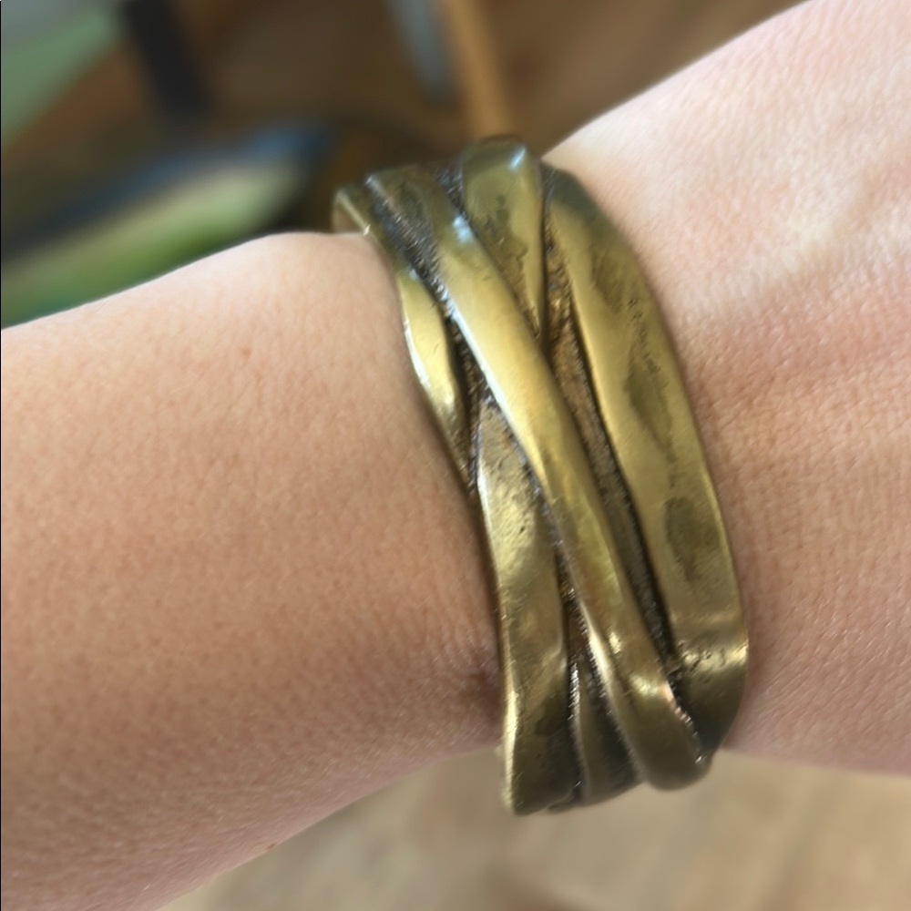 Anthropologie Gold-Tone Layered Bracelet